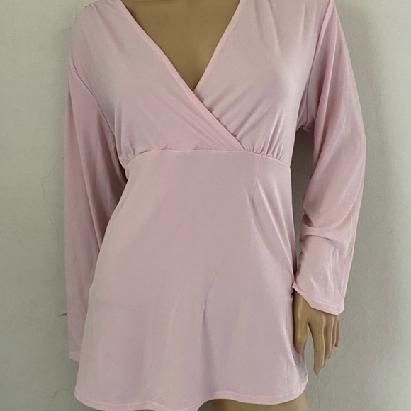 Oh baby by motherhood pink top blouse size L - Picture 4 of 8